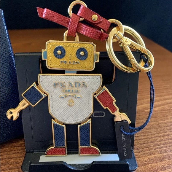 Auth Prada Trick Robot in Brass & Saffiano **RARE* - Picture 3 of 6